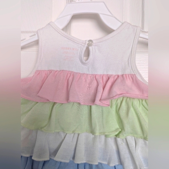 Joe Fresh Baby (6-12 Months) Sleeveless Cotton Pastel Ruffled Dress Or Top - Picture 3 of 9